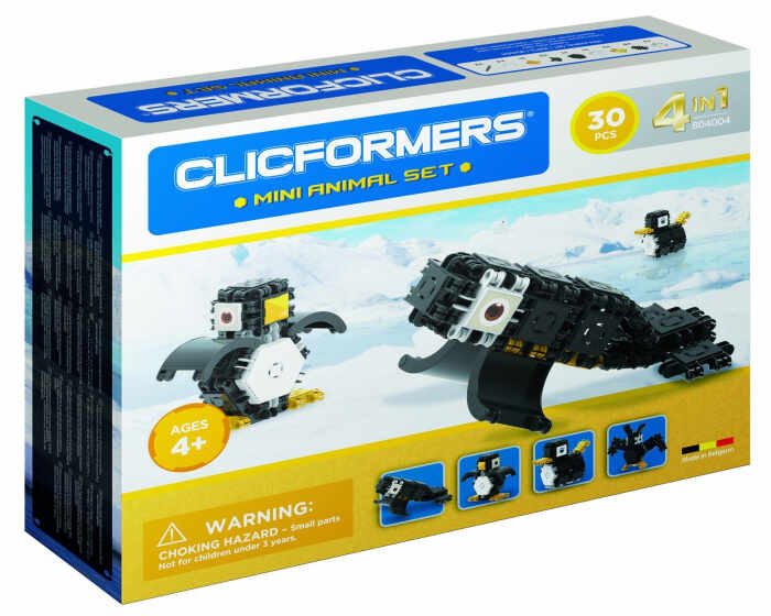 Set de construit Clicformers- Mini Animal Set 30 piese, Clicstoys, 4-5 ani +