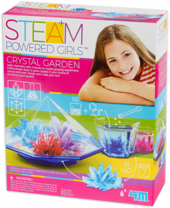 Kit stiintific - Gradina cu Cristale, STEAM Kids, 4M, +10 ani
